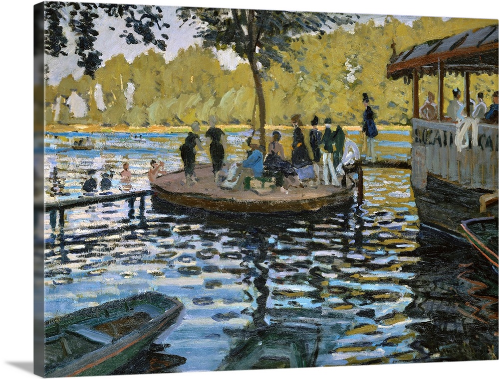 During the summer of 1869, Monet and Renoir set up their easels at La Grenouillere, a boating and bathing resort on the Se...