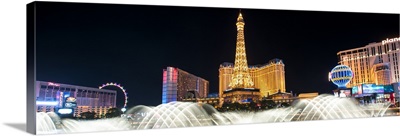 Las Vegas Strip with Bellagio Fountains