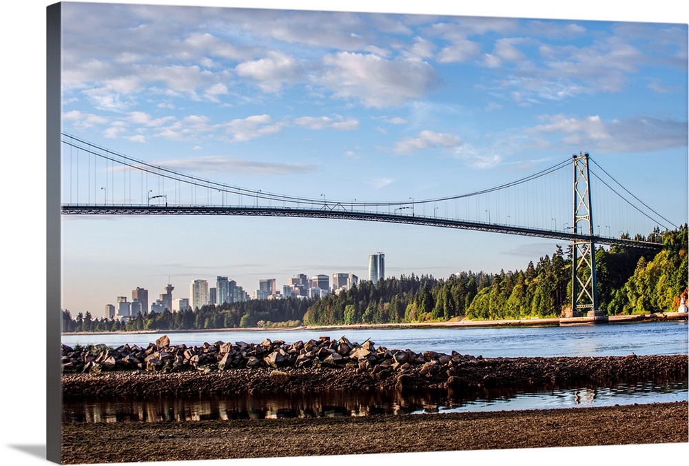 View of Lions Gate Bridge in Vancouver, British Columbia, Canada.