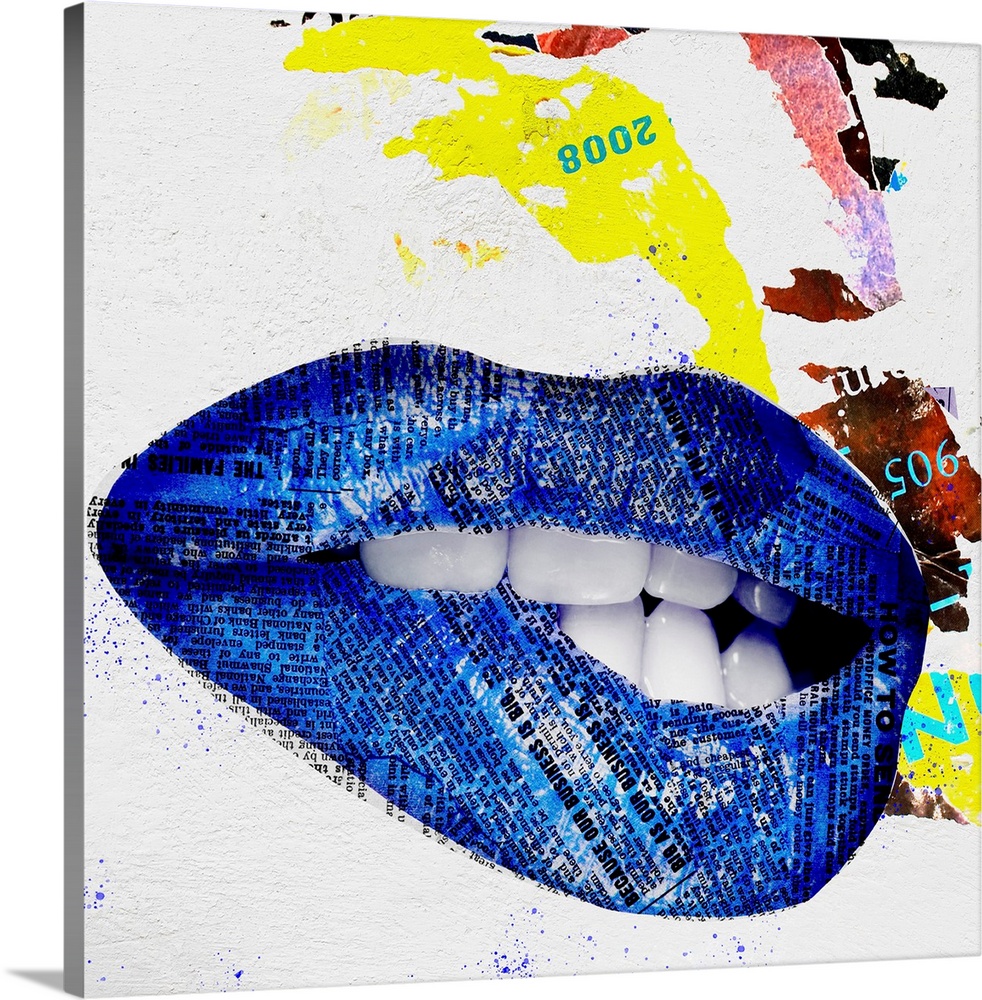Lips - Blue Grunge II