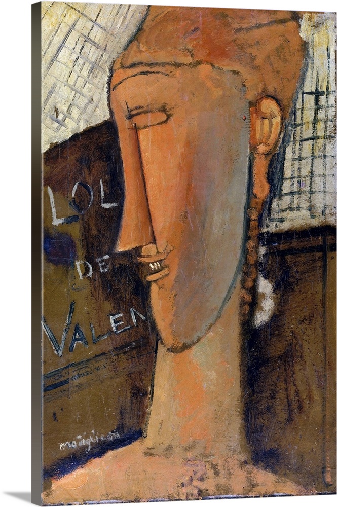 Modigliani consistently integrated stylistic features of African art into his distinctive portraits. This work represents ...