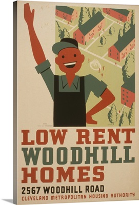 Low Rent Woodhill Homes, 2567 Woodhill Road - WPA Poster