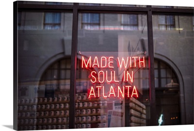 Made With Soul In Atlanta, Neon Sign, Switchyards, Atlanta, Georgia