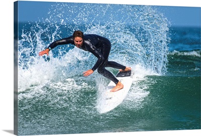 Man Surfing, Black's Beach, San Diego Coast, California