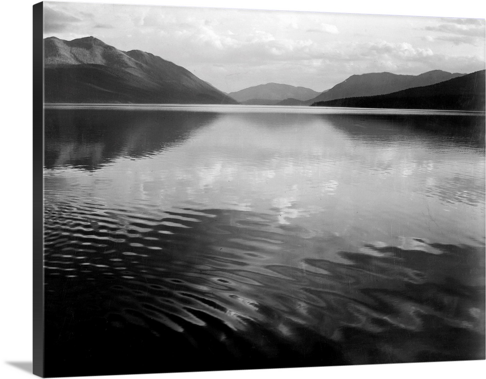 McDonald Lake, Glacier National Park, looking across lake.