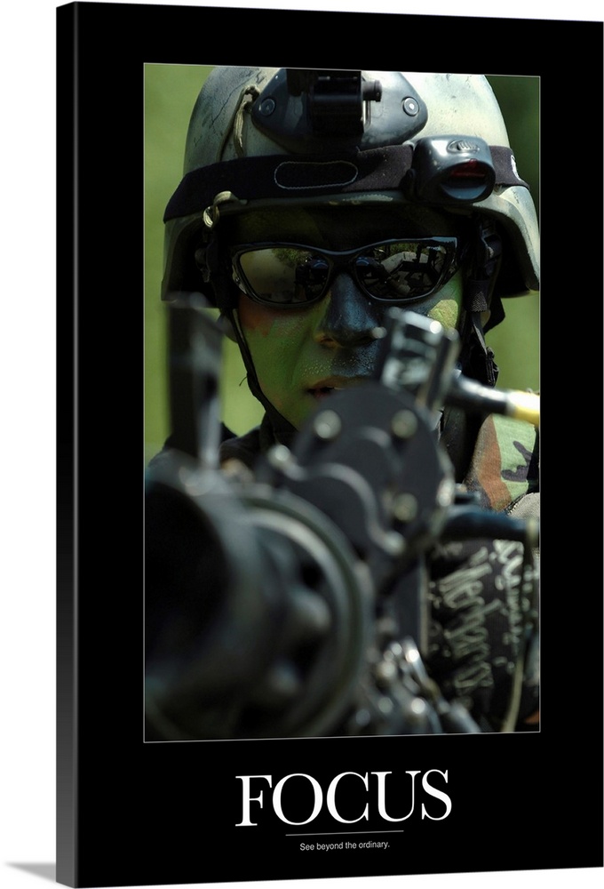 Military Poster: A Special Warfare Combatant-craft Crewman mans a GAU-17 minigun