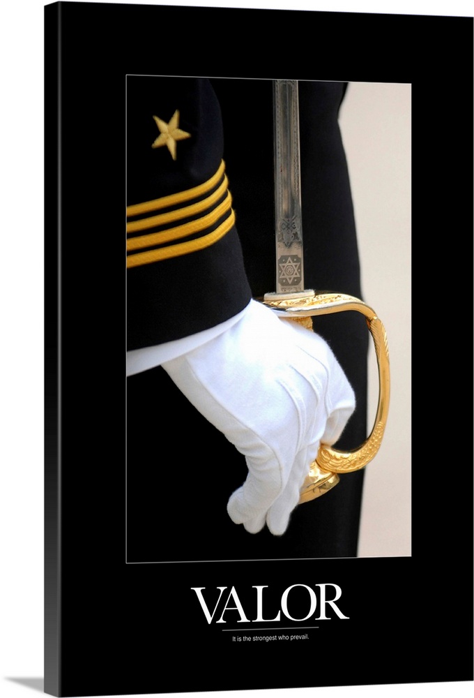 Military Poster: A U.S. Naval Academy midshipman stands at attention
