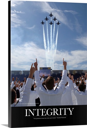 Military Poster: Members of the U.S. Naval Academy cheer as the Blue ...