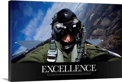 Military Poster: Self-portrait of a pilot in the cockpit of a F-15E Strike Eagle