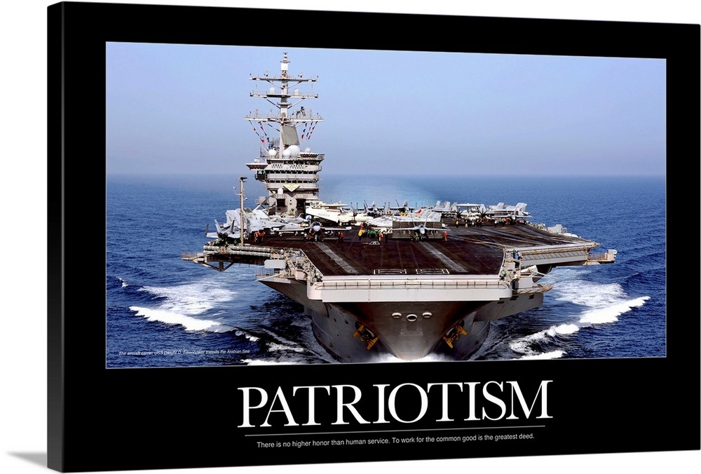 Military Poster: The aircraft carrier USS Dwight D. Eisenhower transits ...