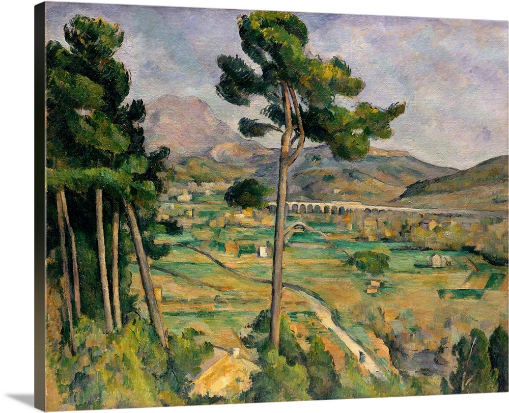 The distinctive silhouette of Mont Saint-Victoire rises above the Arc River valley near the town of Aix. To paint this sce...