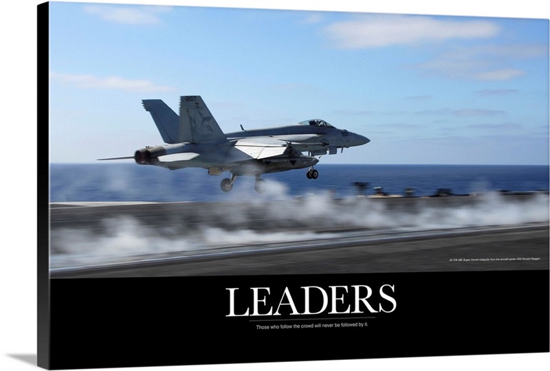 Motivational Poster: An F A-18e Super Hornet Catapults From An Aircraft 