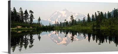 Mt. Shuksan Reflecting On Picture Lake, Cascades, Washington, USA
