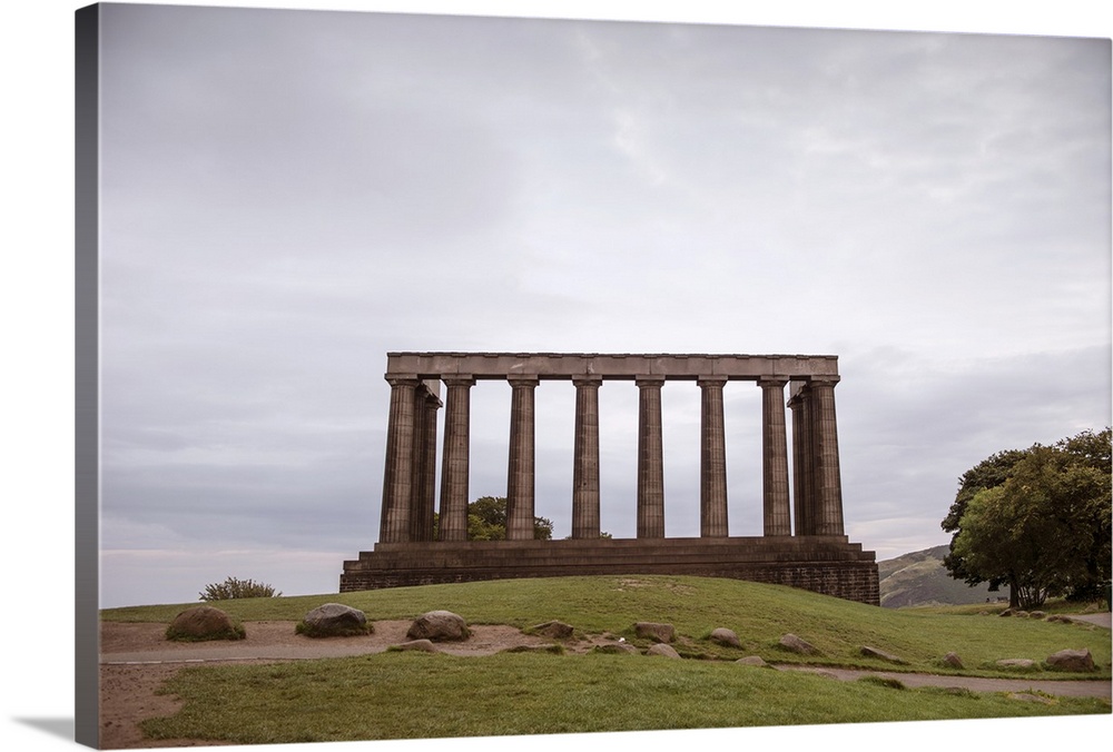 Photograph of the National Monument of Scotland located on Calton Hill, is Scotland's national memorial to the Scottish so...