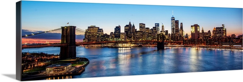 New York City Skyline at Night Wall Art, Canvas Prints, Framed Prints ...