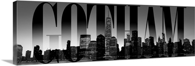 New York City Skyline, Gotham, Transparent Overlay