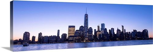 New York City Skyline in the Evening Wall Art, Canvas Prints, Framed ...