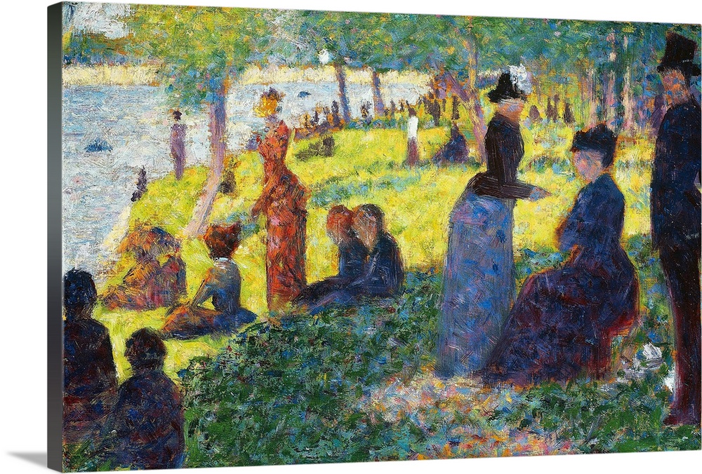 This small oil on a thin wood panel is one of 24 painted studies Georges Seurat made while conceiving the large, celebrate...