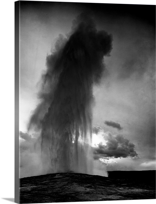 Old Faithful Geyser, Yellowstone National Park, Taken During Eruption ...