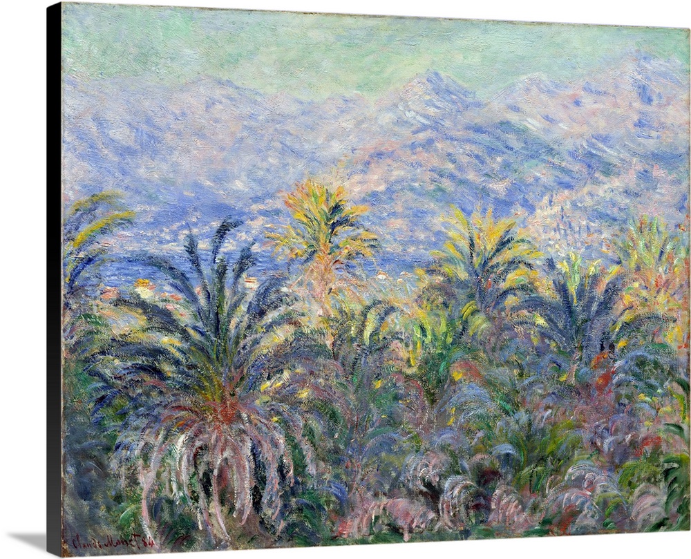 This canvas, like?The Valley of the Nervia, was painted during Monet's trip to the Italian Riviera in early 1884. The view...