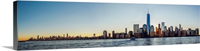 Panoramic New York City Skyline in the Morning