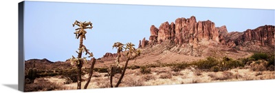 Panoramic View Of Superstition Mountain In Phoenix, Arizona