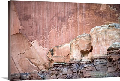 Petroglyphs found along Utah Highway 24 in Capitol Reef National Park, Utah