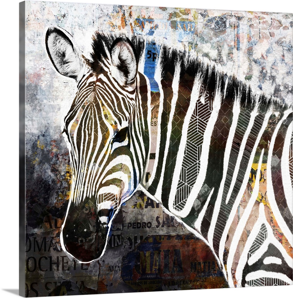 Pop Art - Zebra Wall Canvas Prints, Framed Prints, Wall Peels | Great Big Canvas