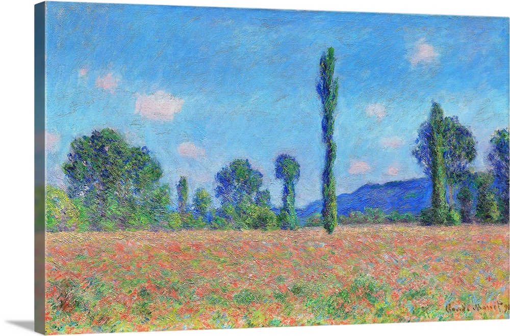 In July 1890, Claude Monet began four almost identically scaled canvases showing poppy fields near his home in Giverny. Al...