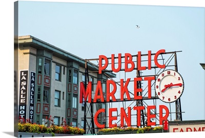 Public Market Center Sign in Downtown Seattle