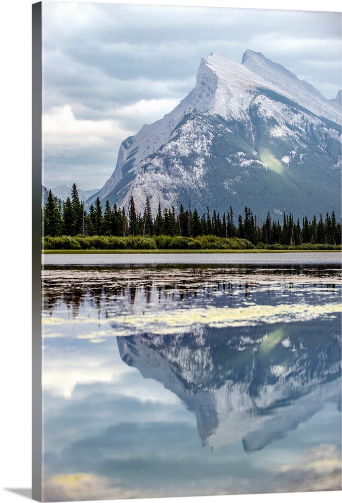 Reflection of Mount Rundle on Vermilion Lakes in Banff National Park, Alberta, Canada.