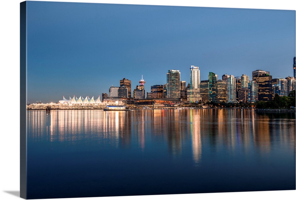 Reflections on Burrard Inlet in Vancouver, British Columbia, Canada.