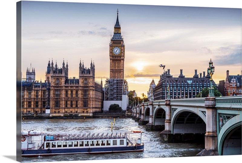 Riverboat on River Thames, Westminster, London, England, UK | Great Big ...