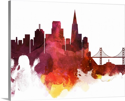 San Francisco Watercolor Cityscape II