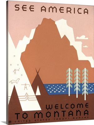 See America, Welcome to Montana - WPA Poster
