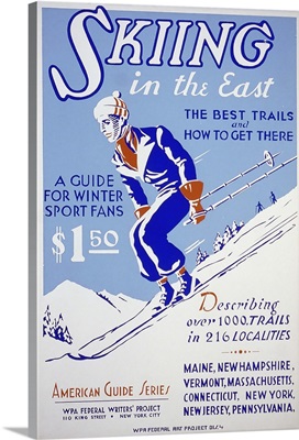 Skiing in the East - WPA Poster