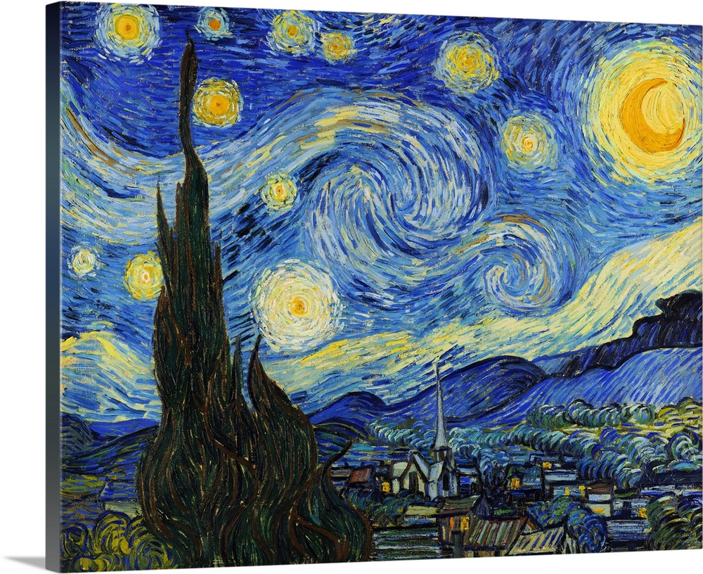 The Starry Night (1889) by Vincent Van Gogh.