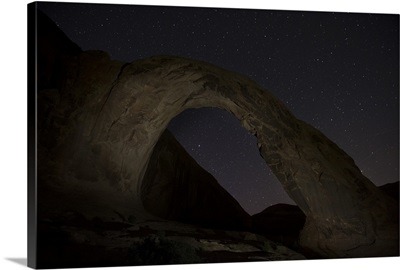 Starry Night Sky over the Corona Arch, Arches National Park, Utah