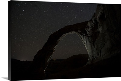 Starry Night Sky over the Corona Arch, Arches National Park, Utah