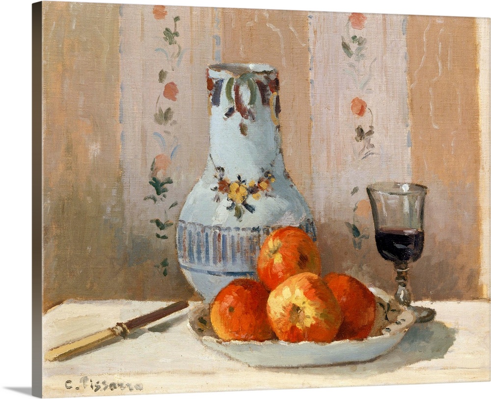 Unlike Monet, Renoir, Cezanne, and other artists in his circle, Pissarro painted few still lifes, most late in his career....