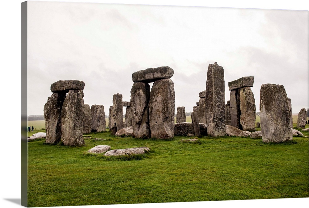 Photograph of Stonehenge, a prehistoric monument and now a historic landmark in Wiltshire, England, United Kingdom.