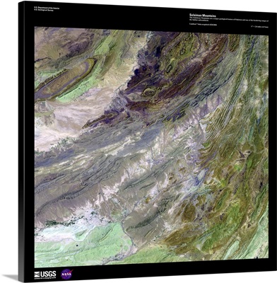 Sulaiman Mountains - USGS Earth as Art