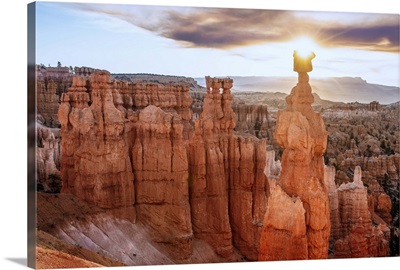 Sun on Thor's Hammer in Bryce Canyon National Park, Utah