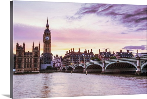 Sunset Over Big Ben, Westminster, London, England, UK | Great Big Canvas