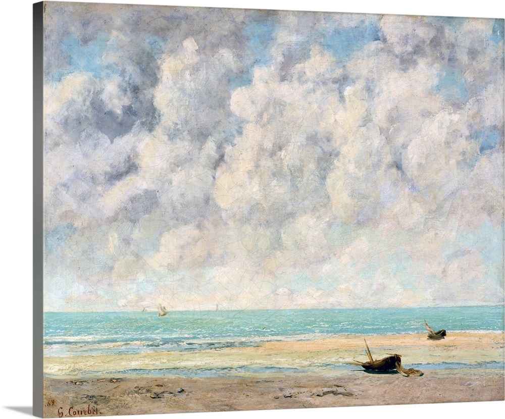 Courbet painted this view looking out over the English Channel during a visit to Etretat along the coast of Normandy in Au...