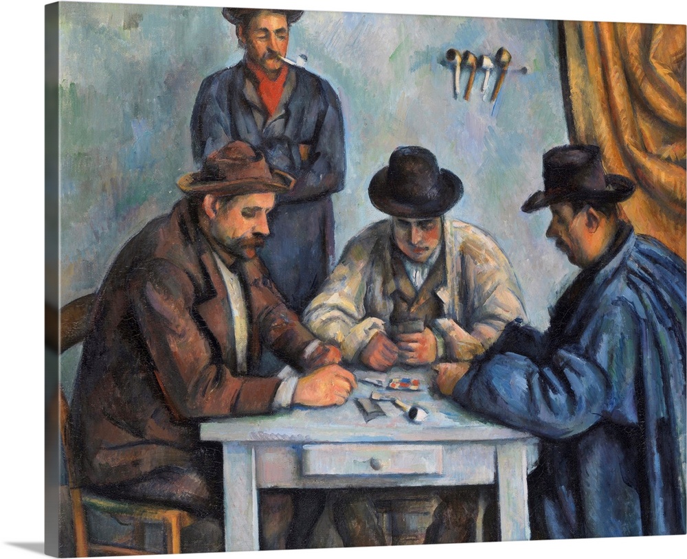This is probably the first in a series of five paintings that Cezanne devoted to peasants playing cards. Enlisting local f...