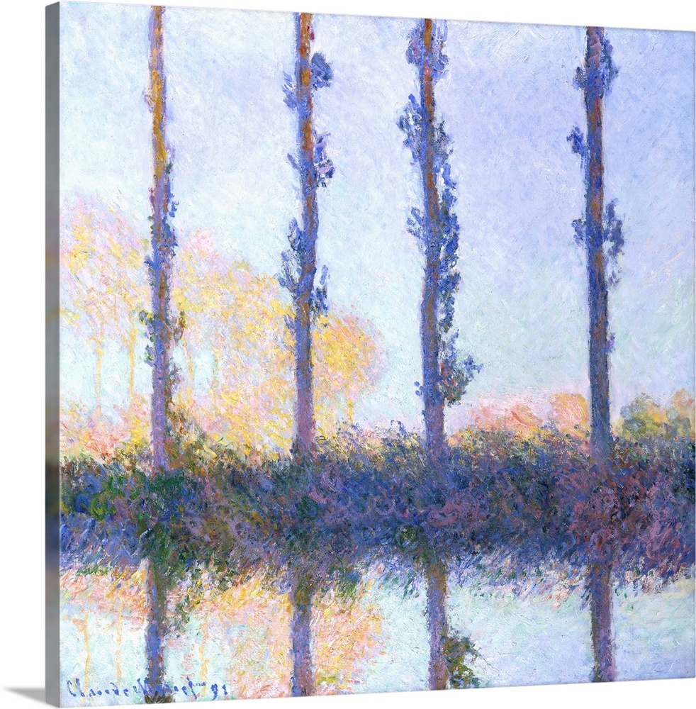 During summer and fall 1891 Monet painted a series of views of poplars along the Epte River, at Giverny. Completion of the...