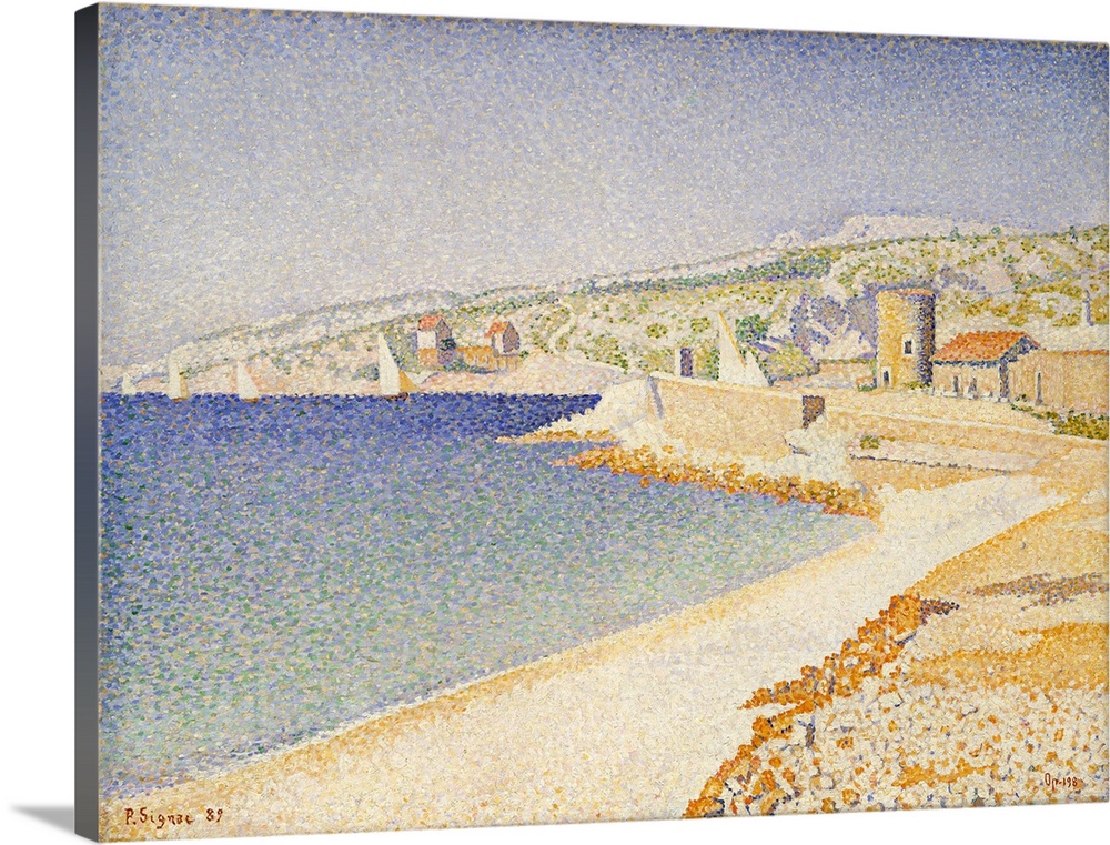 Between 1887 and 1891, Signac spent the warmer months pursuing his two passions, marine painting and boating, on excursion...