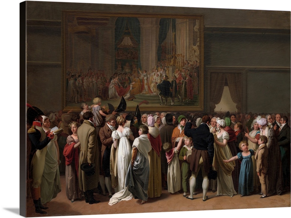 the public viewing david's coronation at the louvre