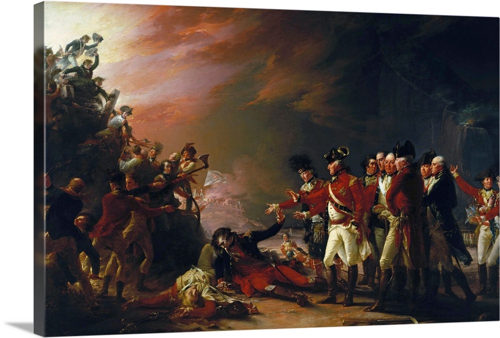 This painting depicts the events of the night of November 26, 1781, when British troops, long besieged by Spanish forces a...